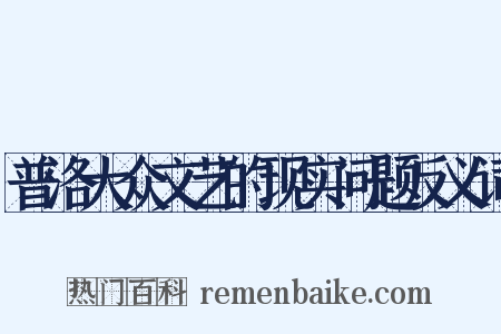 普洛大众文艺的现实问题反义词是什么意思的图片